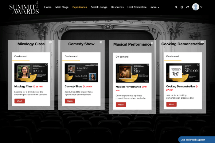 A S A E Summit Awards Experiences