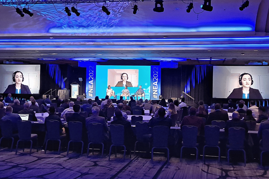 Hybrid Event with a room full of attendees