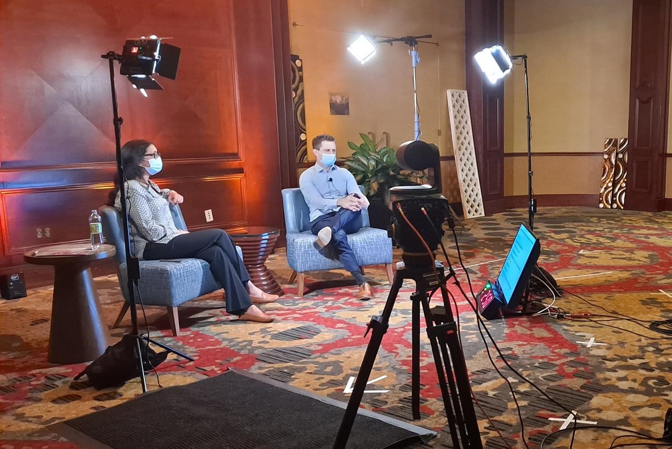 speakers wearing masks